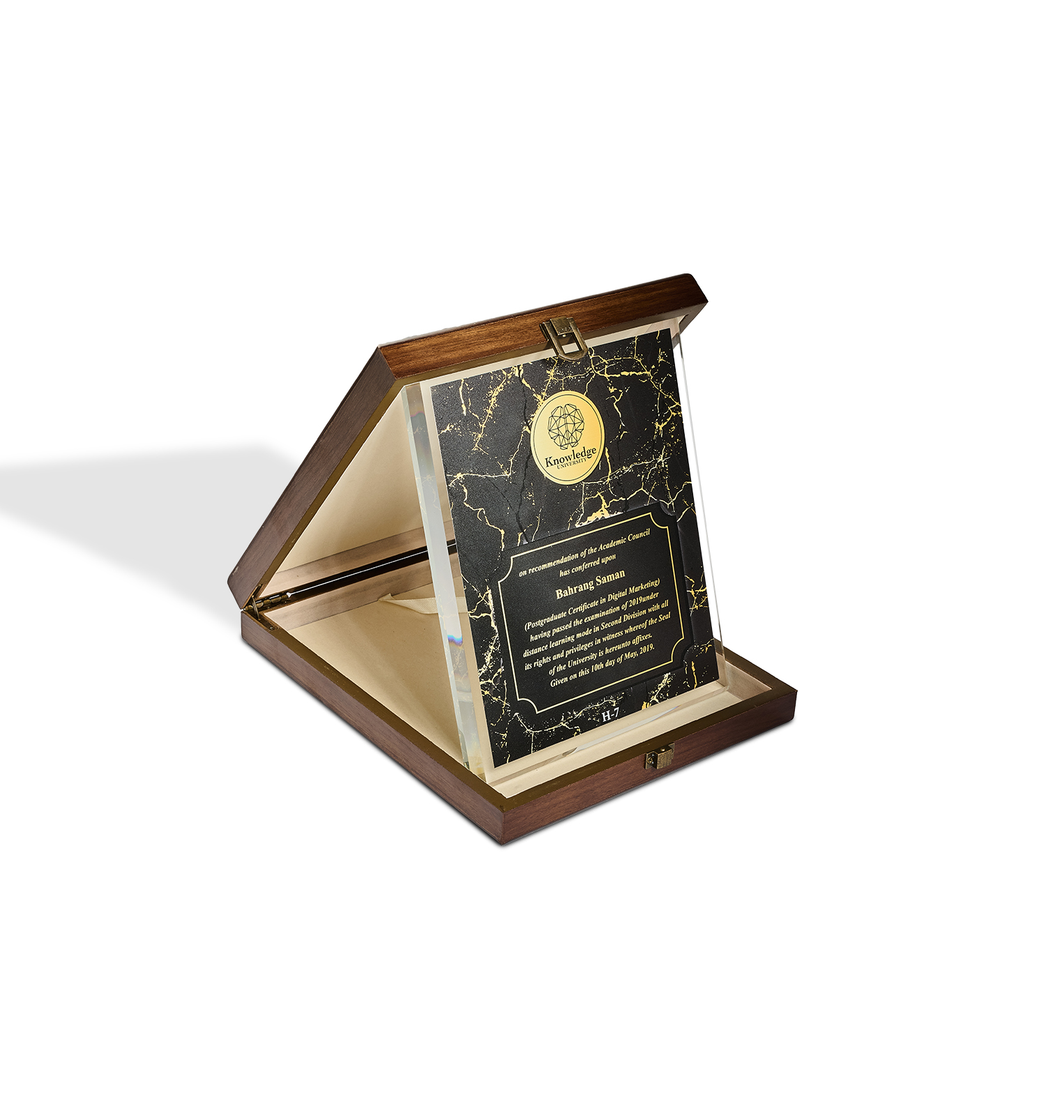 wooden plaque award